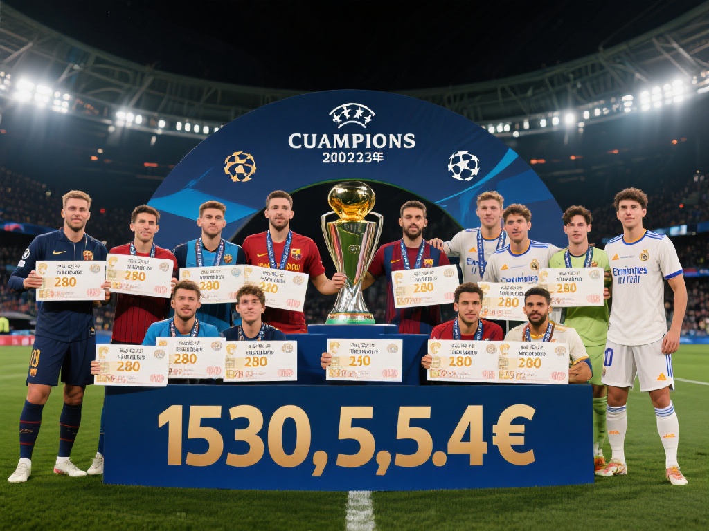 欧冠夺冠奖金揭秘：冠军球队可获8514万欧元
